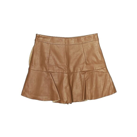 Do & Be faux leather caramel skort size M - Picture 2 of 4